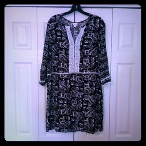 Merona Long Sleeve Print Tunic